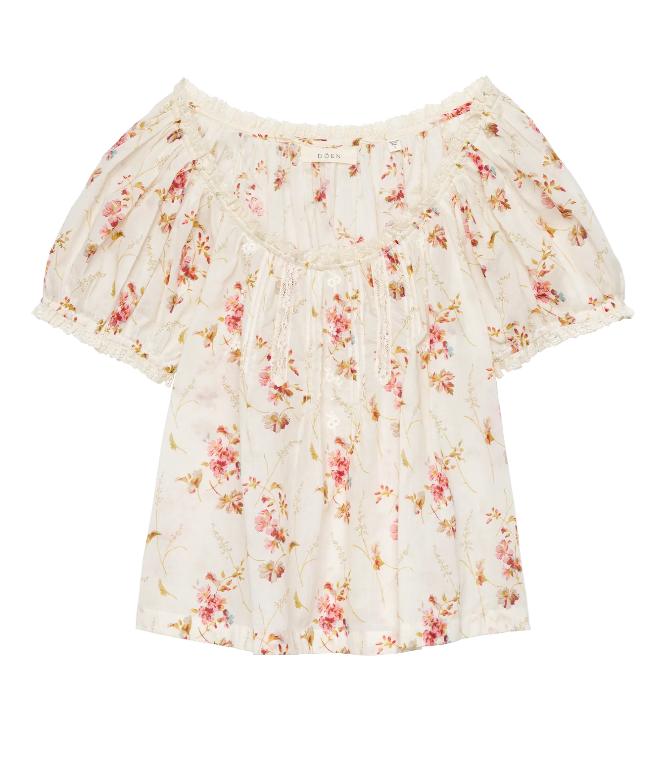 DÔEN Frederica Top in Blanc Prairie Rose