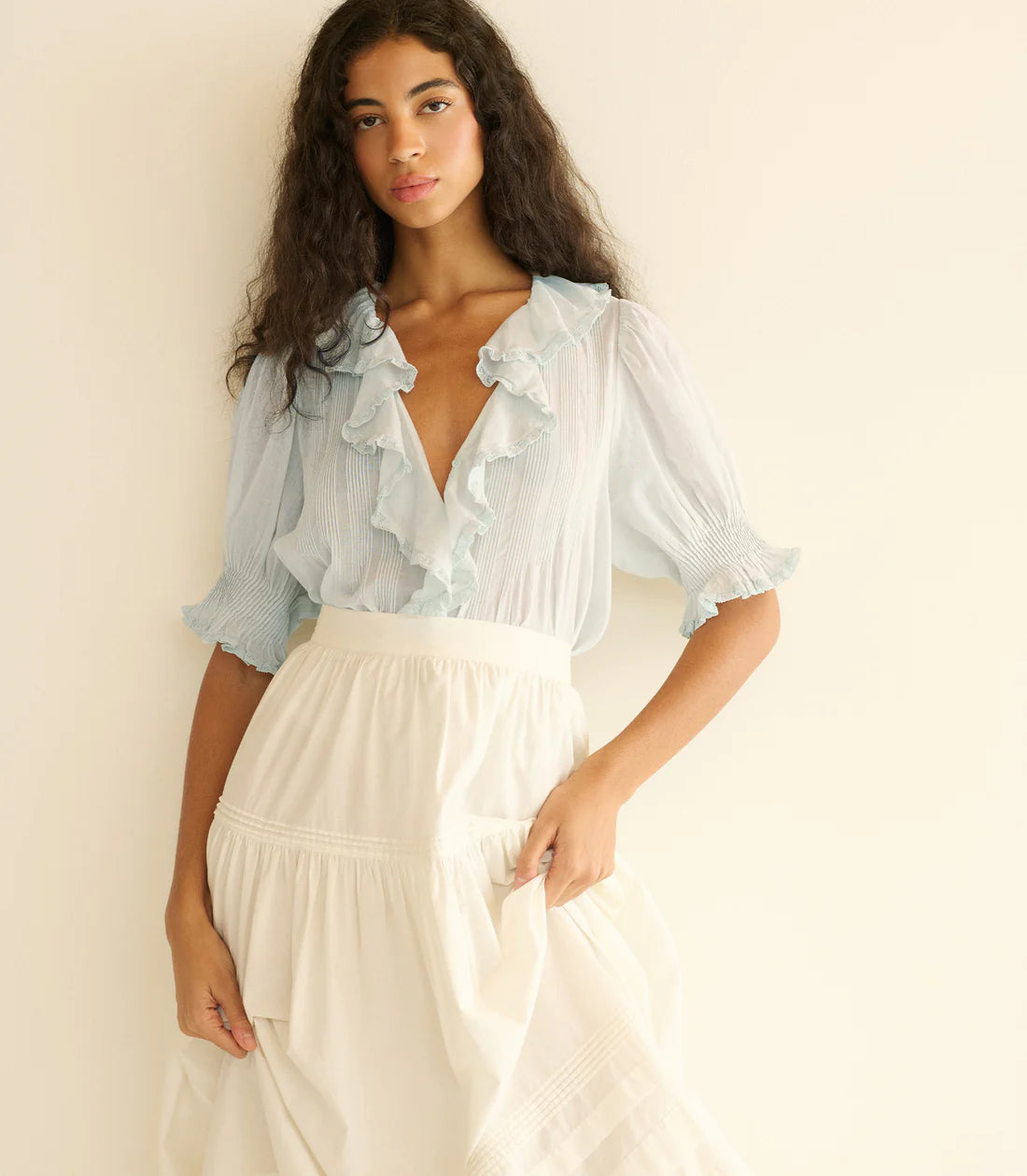 DÔEN Henri Top in Alice Blue