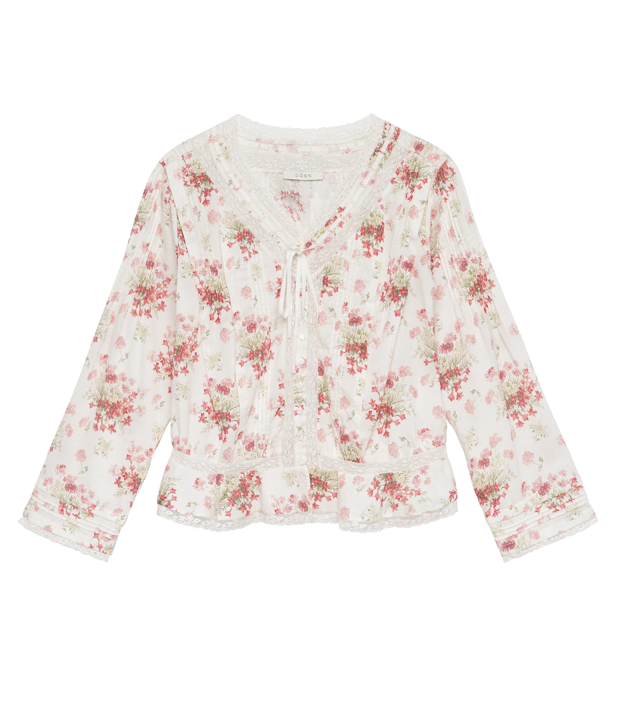 DÔEN Hillhock Top in Ivory Lantana Floral