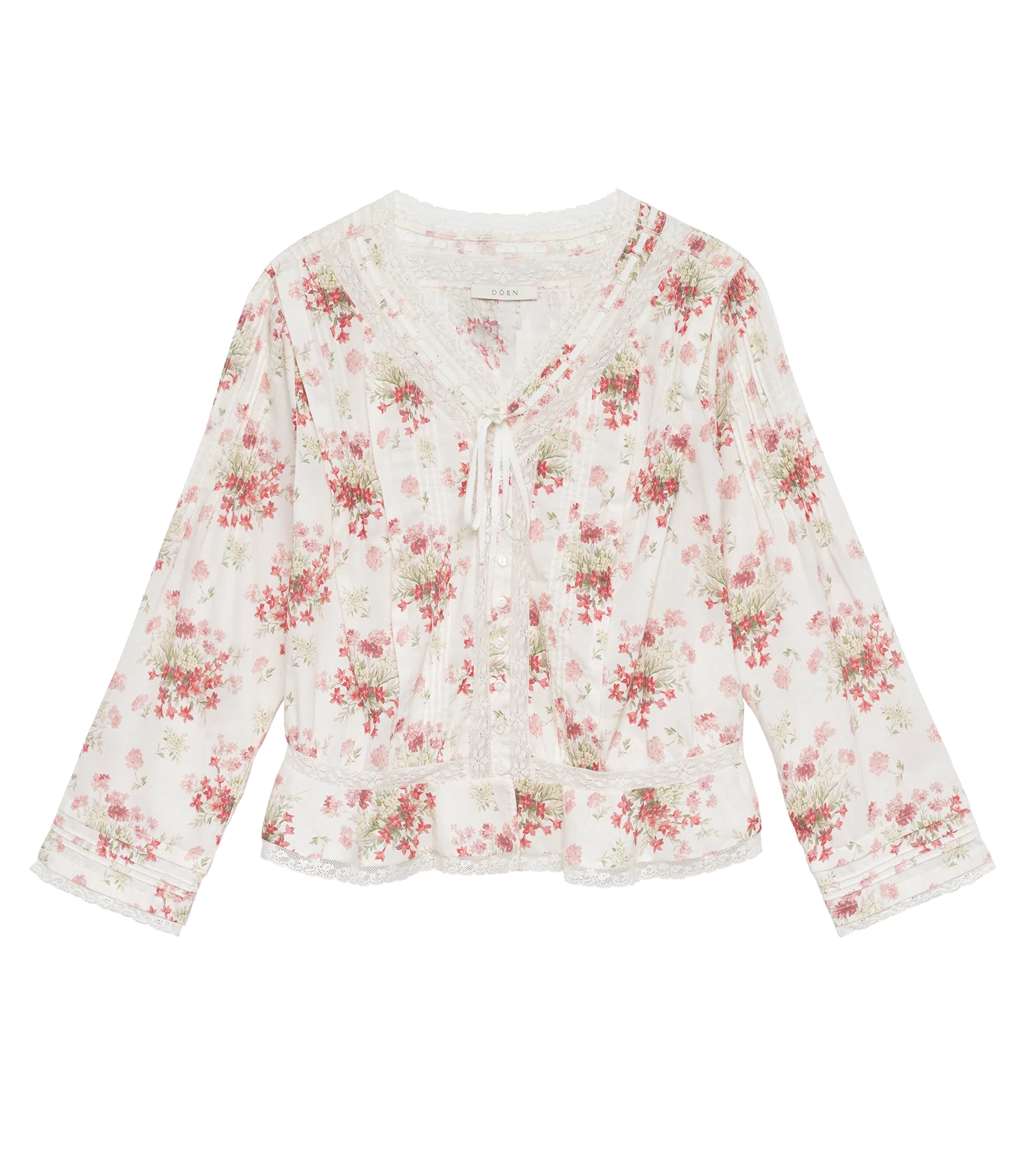 DÔEN Hillhock Top in Ivory Lantana Floral