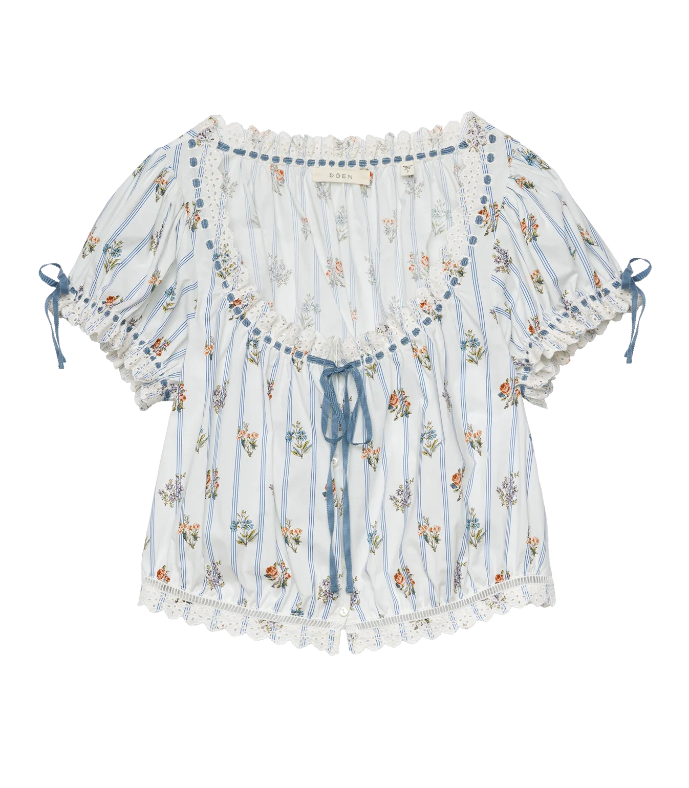 DÔEN Nera Top in Fleurs De Bordeaux
