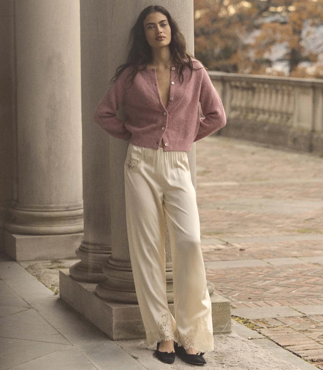 DÔEN Petra Cardigan in Rosebud