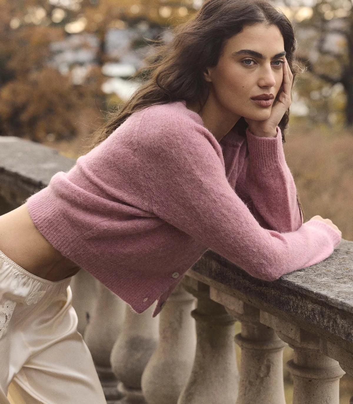 DÔEN Petra Cardigan in Rosebud