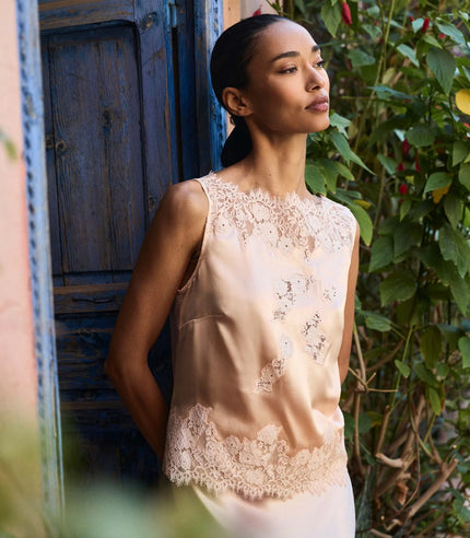 DÔEN Viviane Top in Peach Sorbet