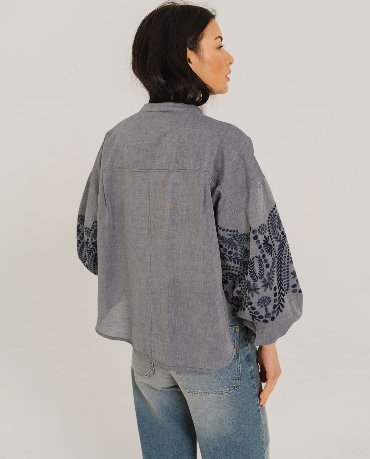 Tinsels Doha Lou Blouse in Navy