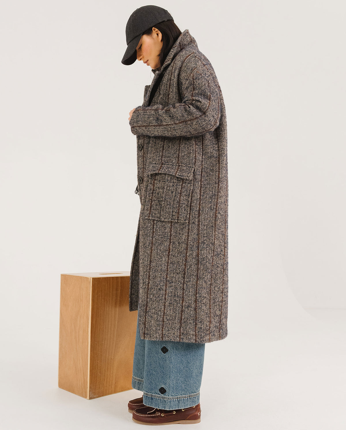 Tinsels Dorian Seasons Coat in Navy