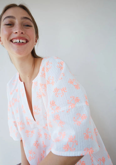 DR BLOOM Soplo Top in Orange