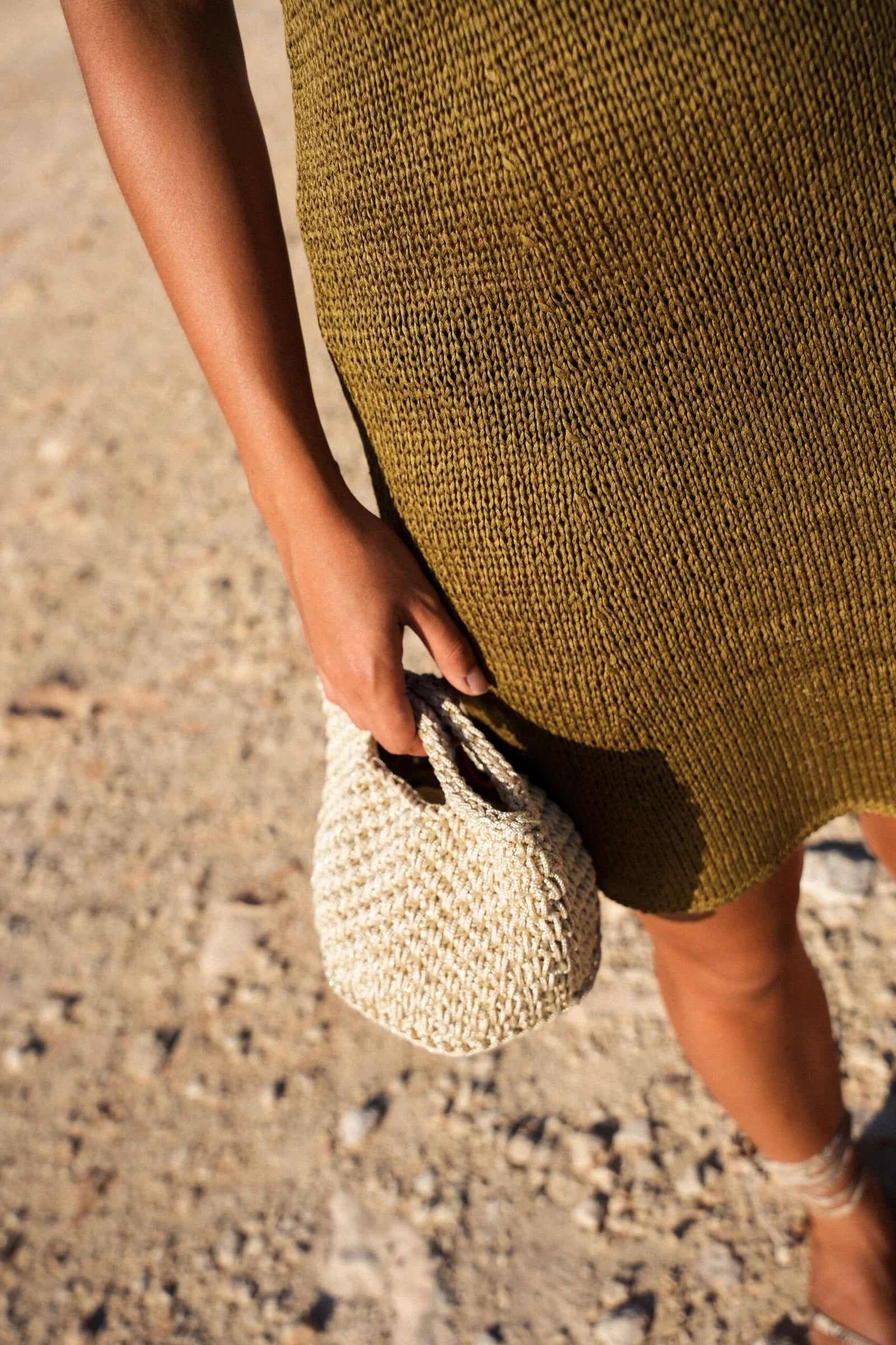 Share Your Luce Luce Bag in Ivory Gold Lurex