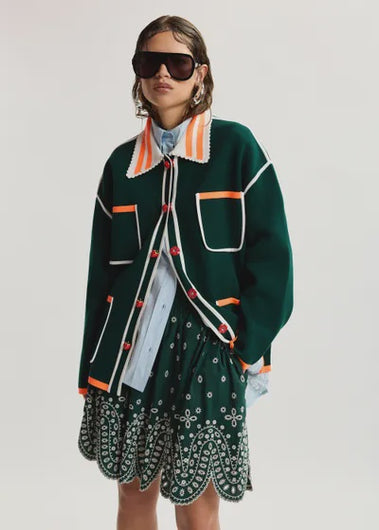 Essentiel Antwerp Kokorico Cardi - Bottle Green