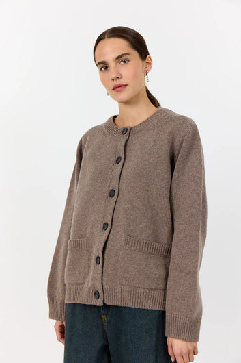 Levete Room Perle Knit Cardi in Biscuit