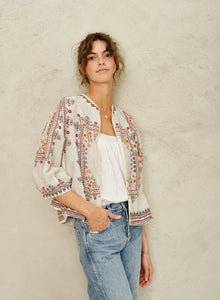 You added <b><u>M.A.B.E Eden Print Jacket in Multi</u></b> to your cart.