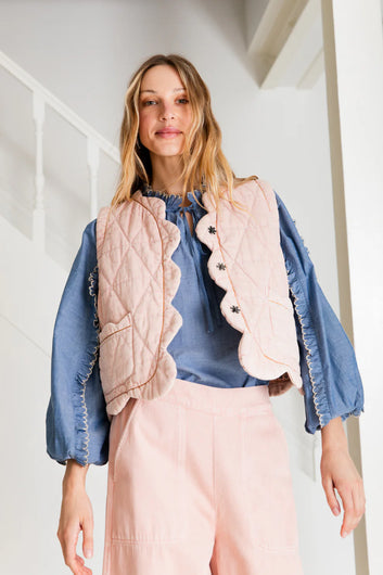 BONTE Estelle Gilet in Chalk Pink