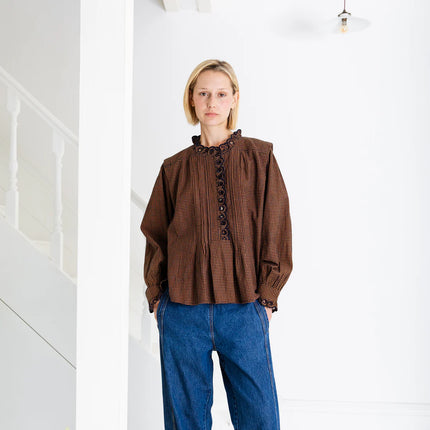 Bonte Etienne Shirt in Midnight, Tan