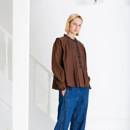 Bonte Etienne Shirt in Midnight, Tan