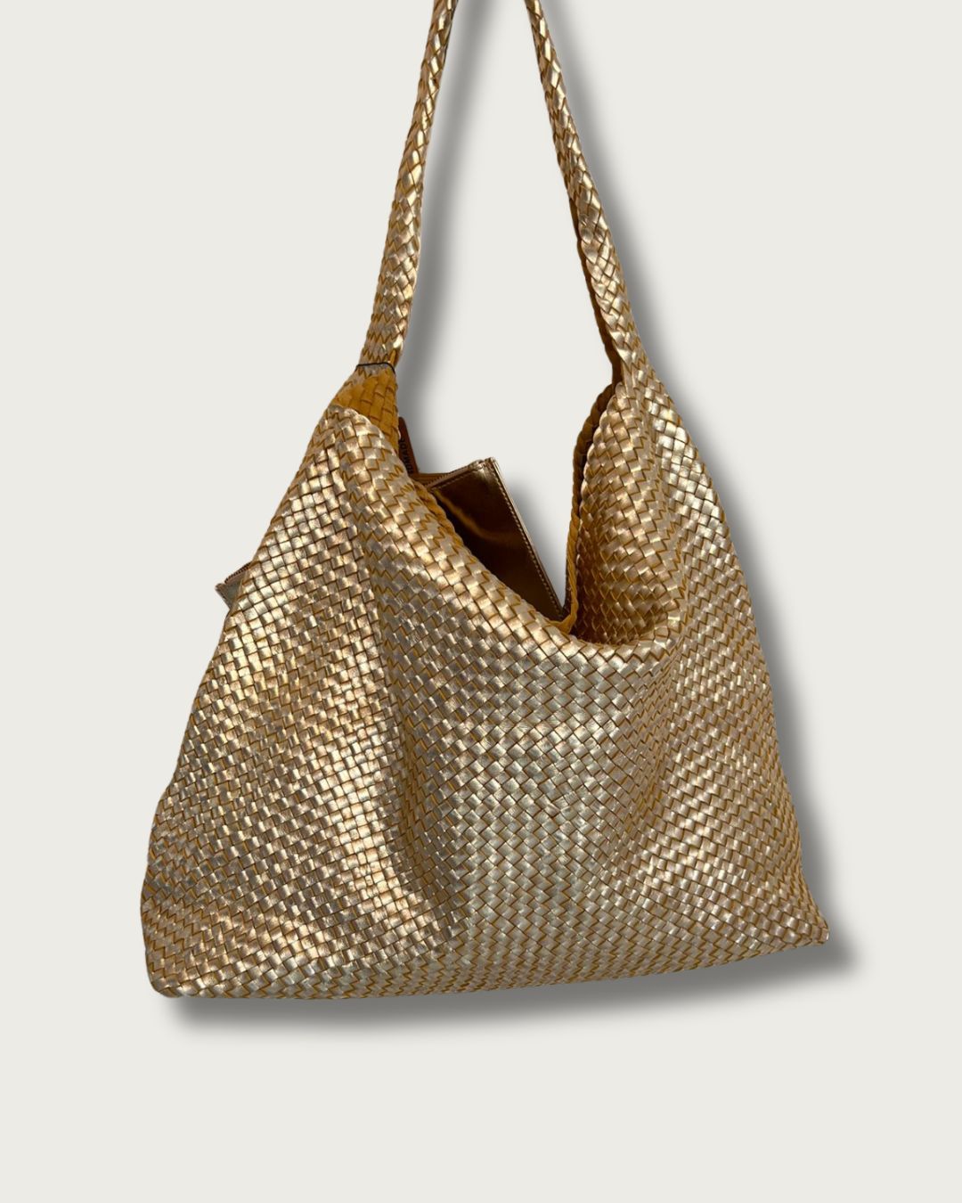 Ellyla Dahlia Slouch Bag in Metallic Gold