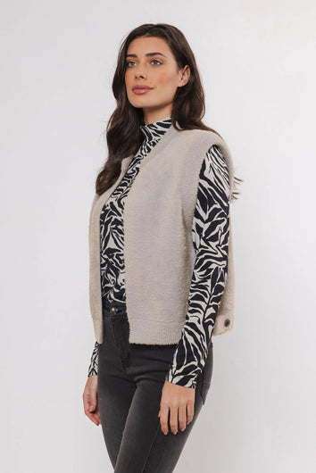 Rino & Pelle Elona Waistcoat in Stone