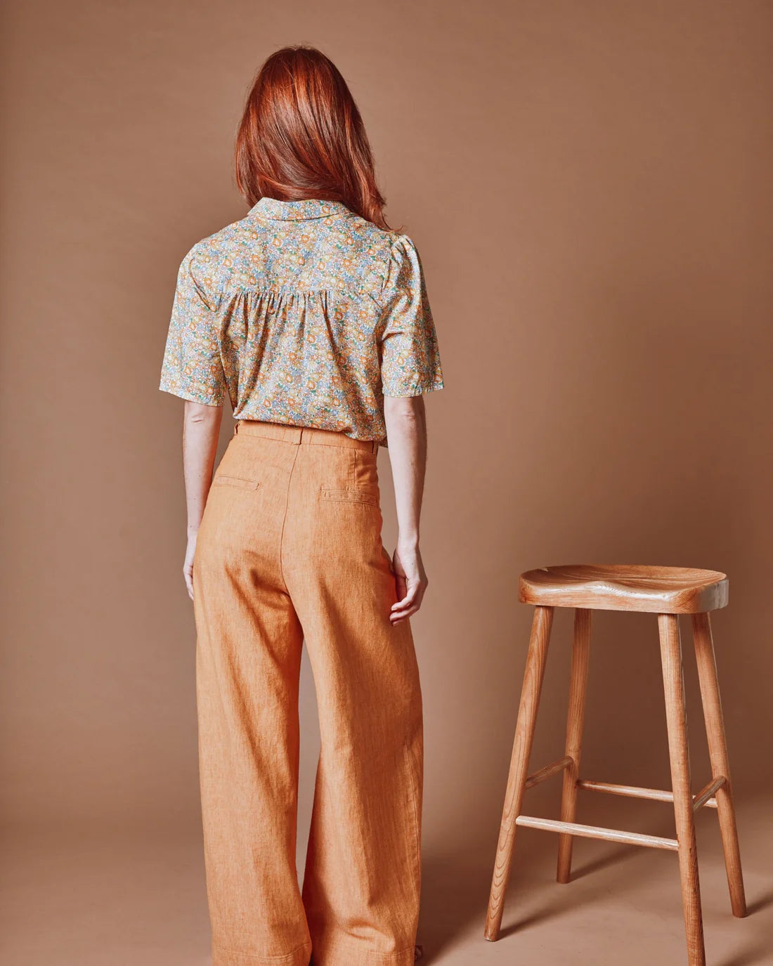 Emile & Ida Dalton Floral Print Blouse in Michele Green