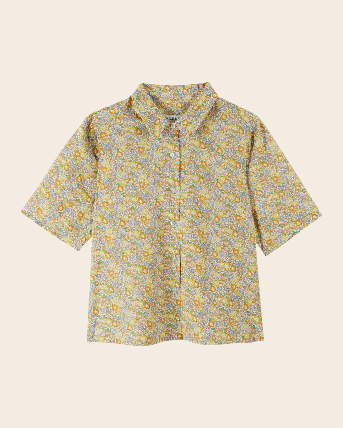 Emile & Ida Dalton Floral Print Blouse in Michele Green