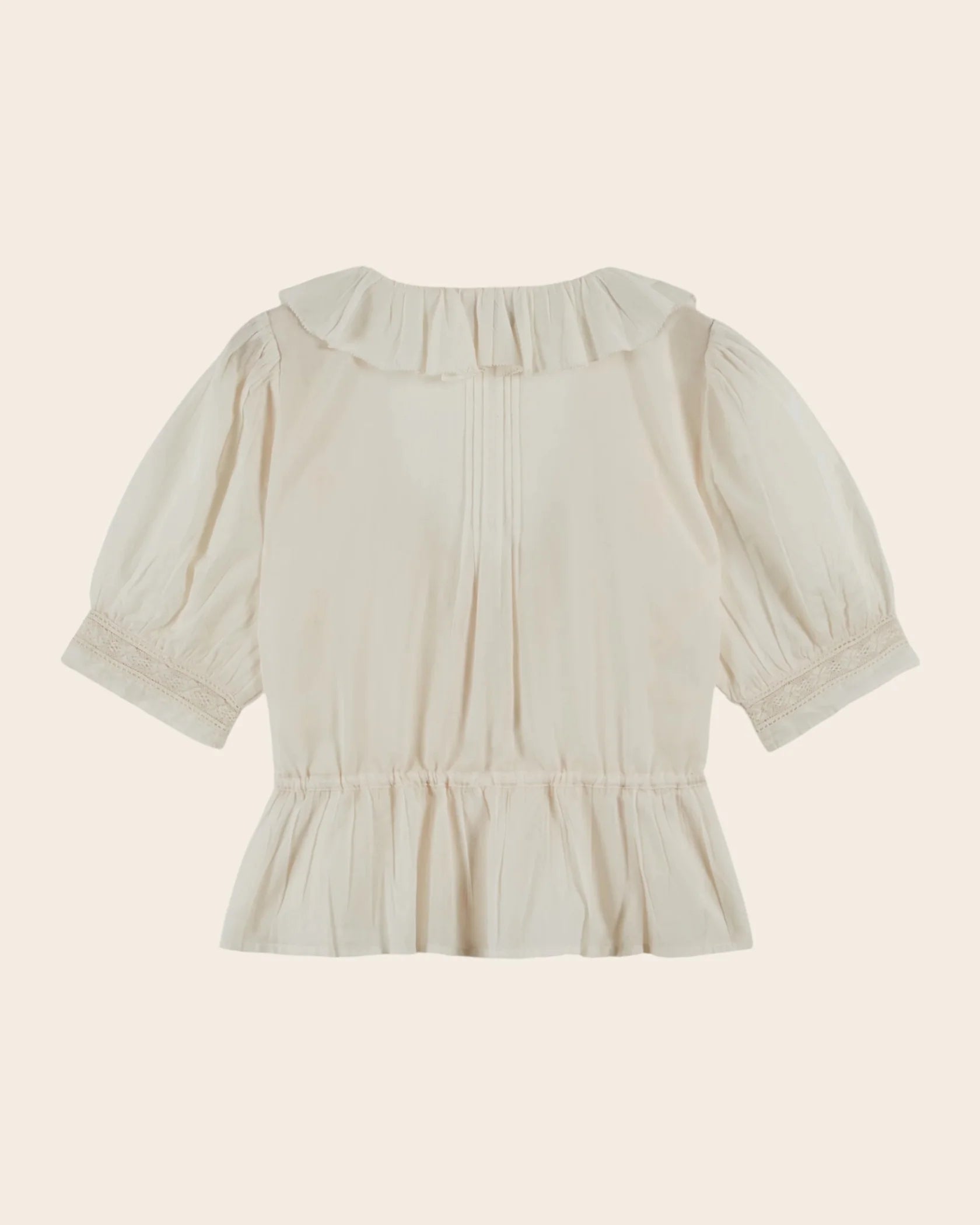 Emile & Ida Damoiseau Vintage Blouse in  Creme