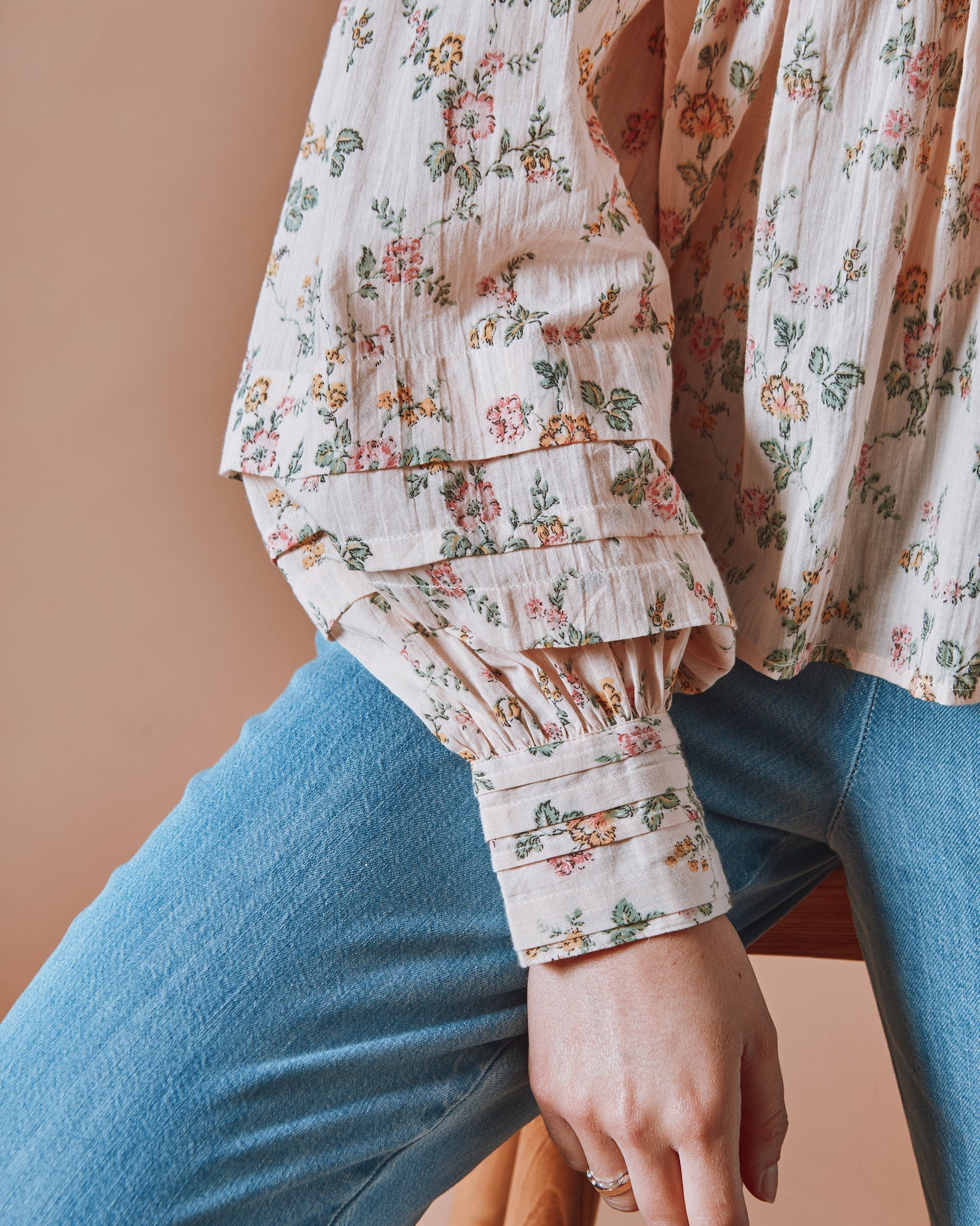 Emile & Ida Denise Blouse in Rose Bush