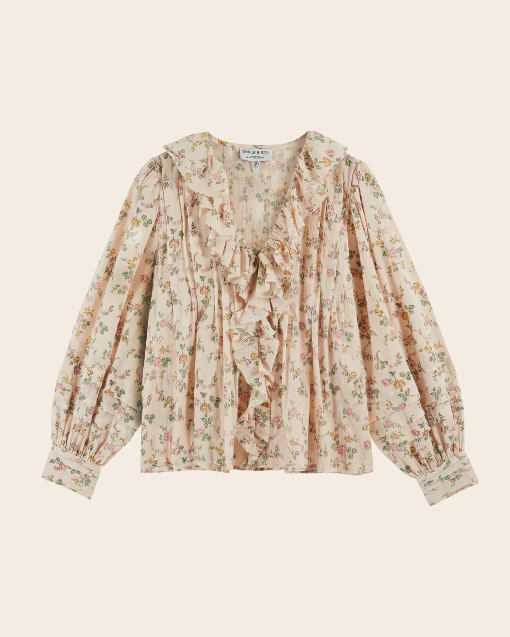Emile & Ida Denise Blouse in Rose Bush