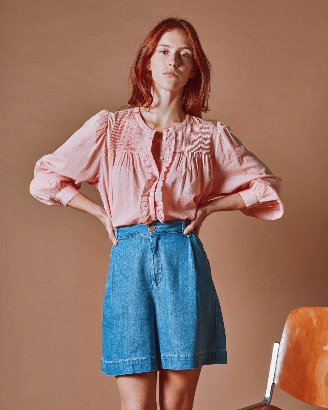 Emile & Ida Derek Bermuda Shorts in Denim