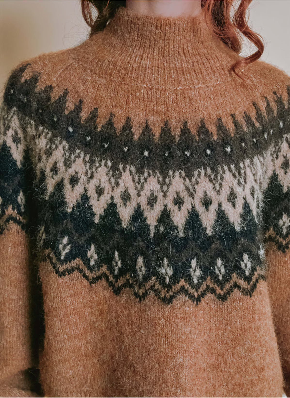 Emile & Ida Ecrin Jacquard Knit - Caramel