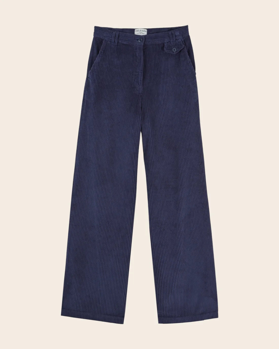 Emile & Ida Edgar Wide Corduroy Trousers - Midnight