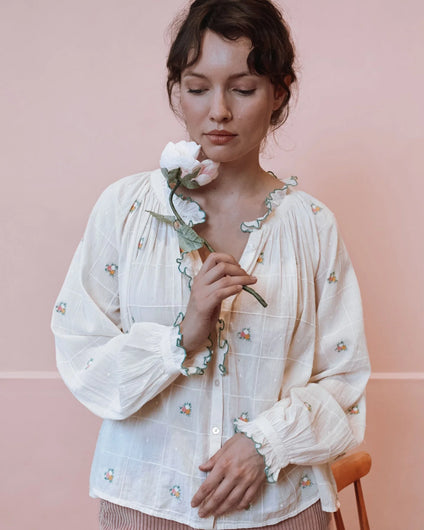 Emile & Ida Elyana Vintage Blouse - Ecru