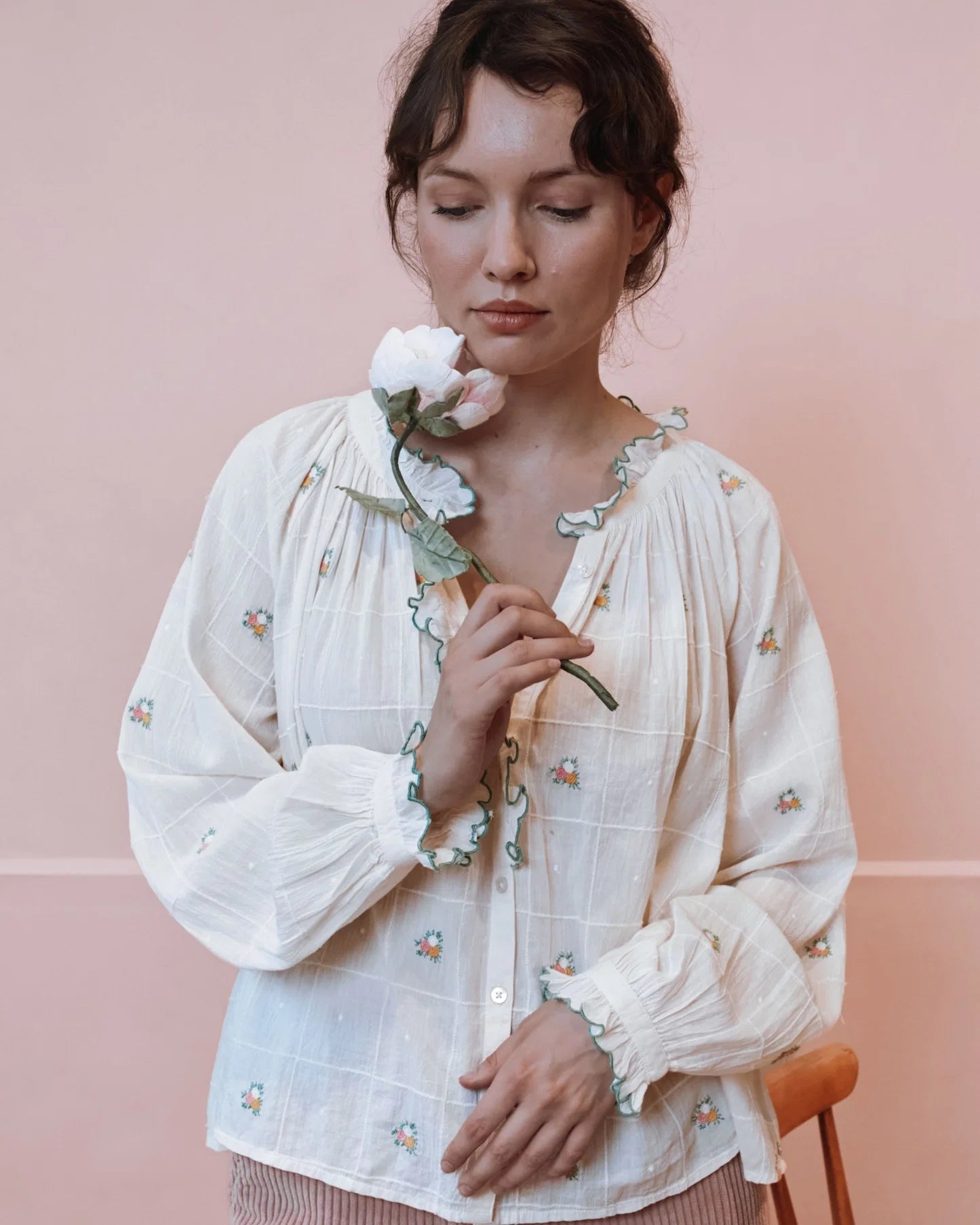 Emile & Ida Elyana Vintage Blouse - Ecru