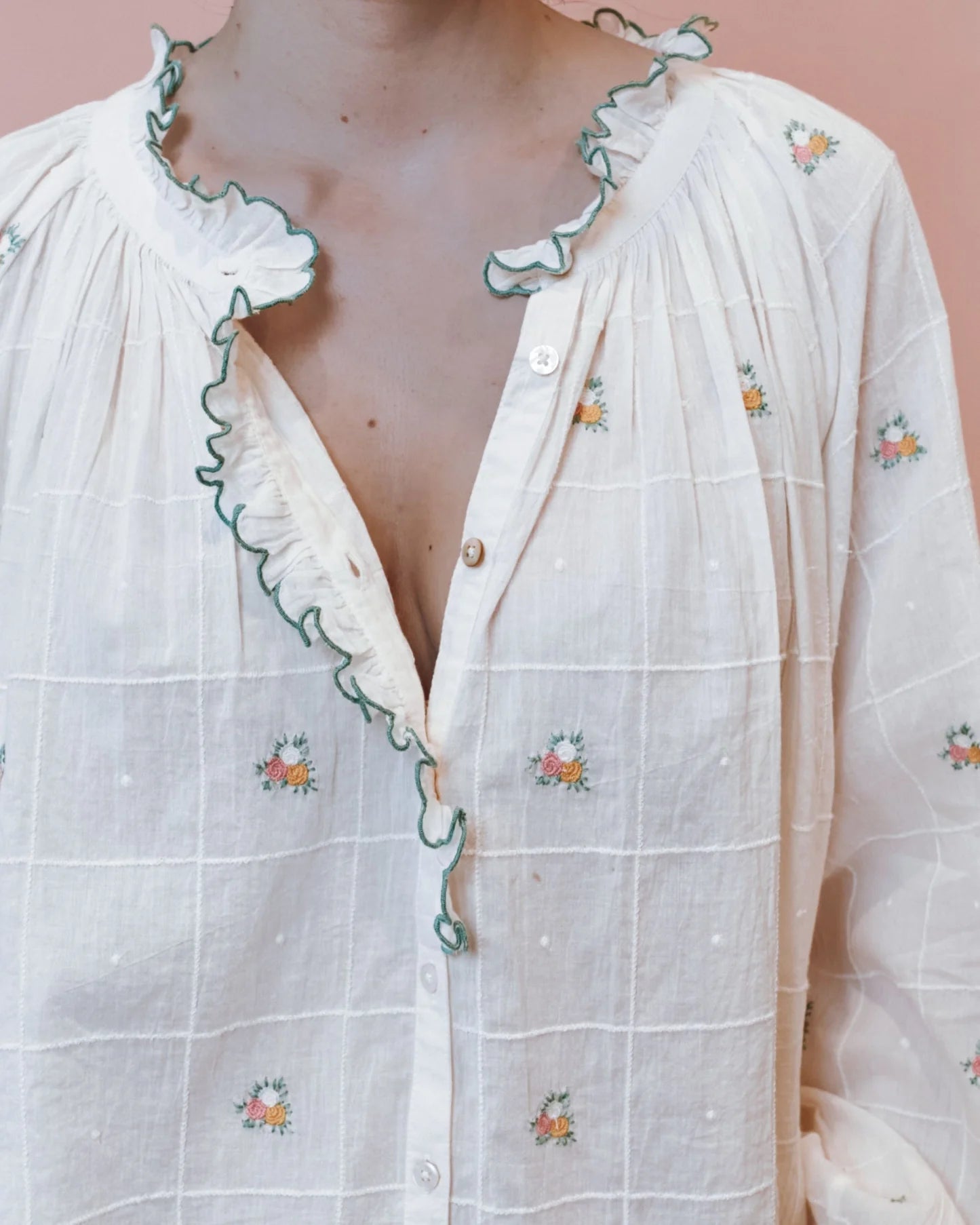 Emile & Ida Elyana Vintage Blouse - Ecru