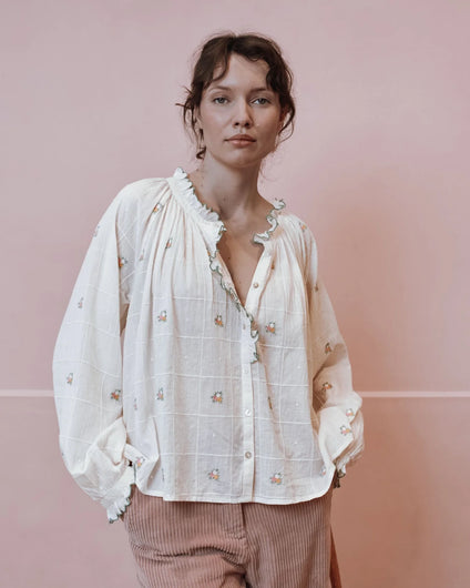 Emile & Ida Elyana Vintage Blouse - Ecru