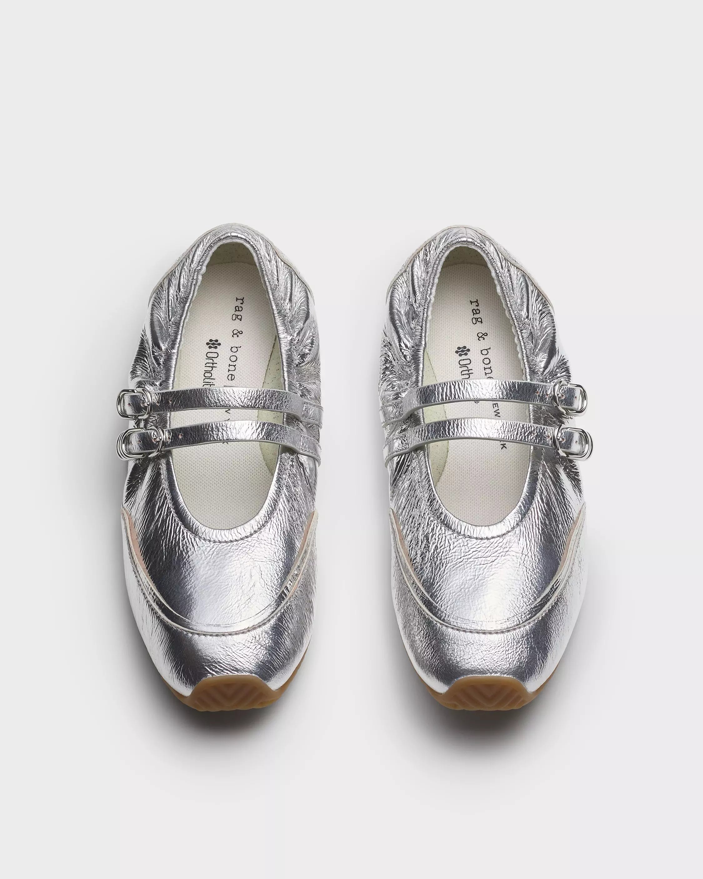 Rag & Bone Emilee Mary Jane Runner in Silver