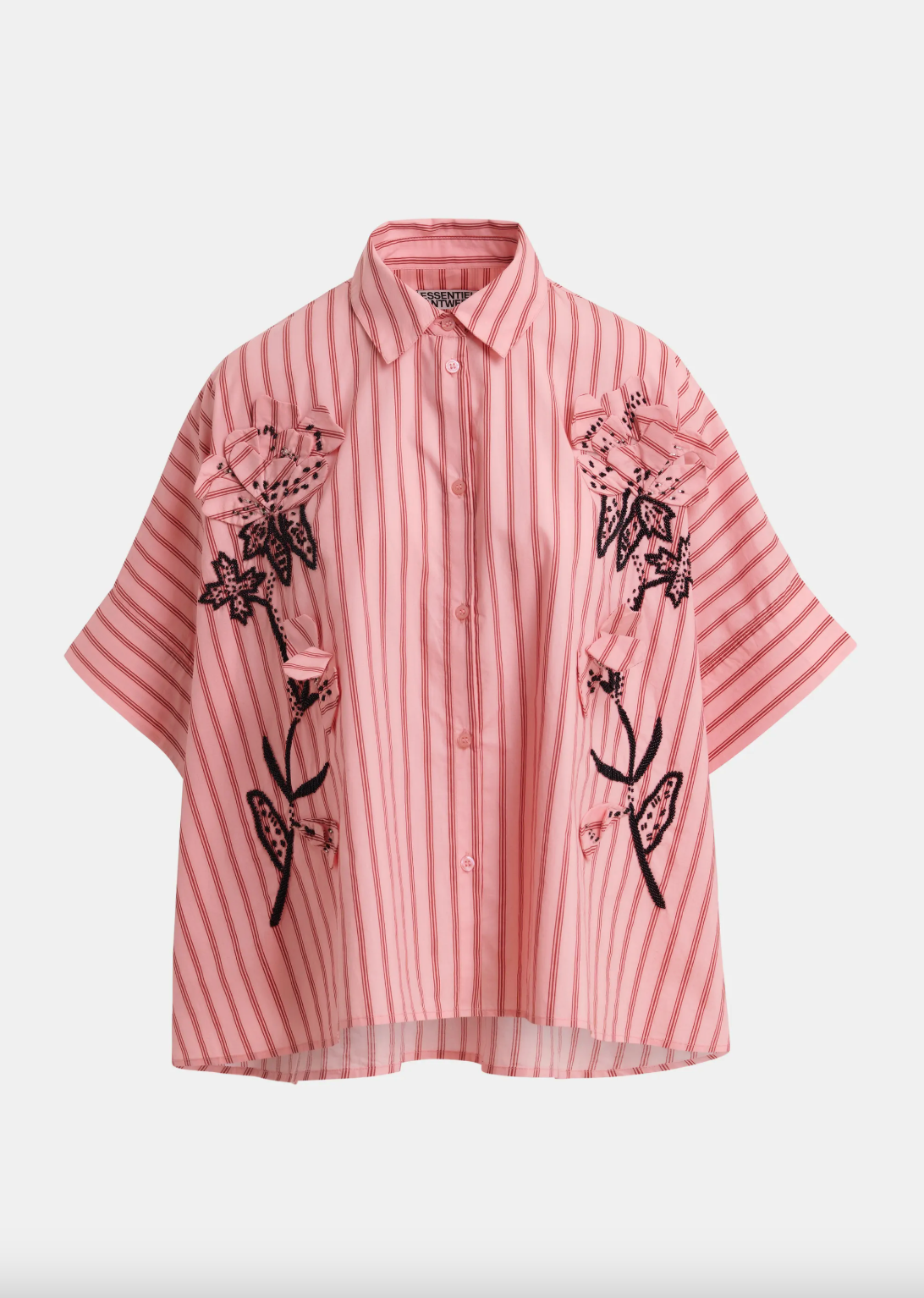 Essentiel Antwerp Jeez 3D Flower Shirt - Faded Plum