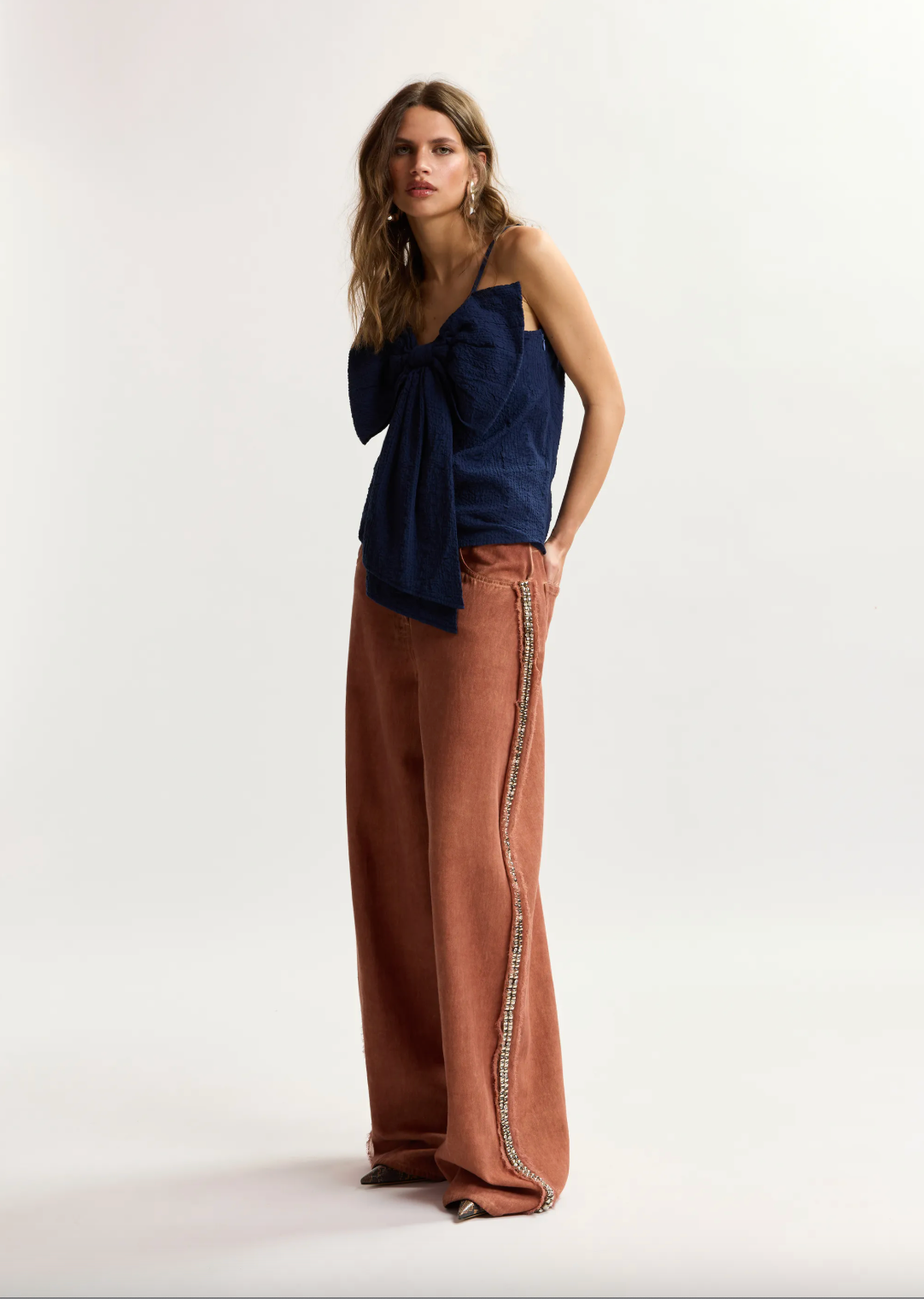Essentiel Antwerp Jogs Large Babydoll Top - Patriot Blue