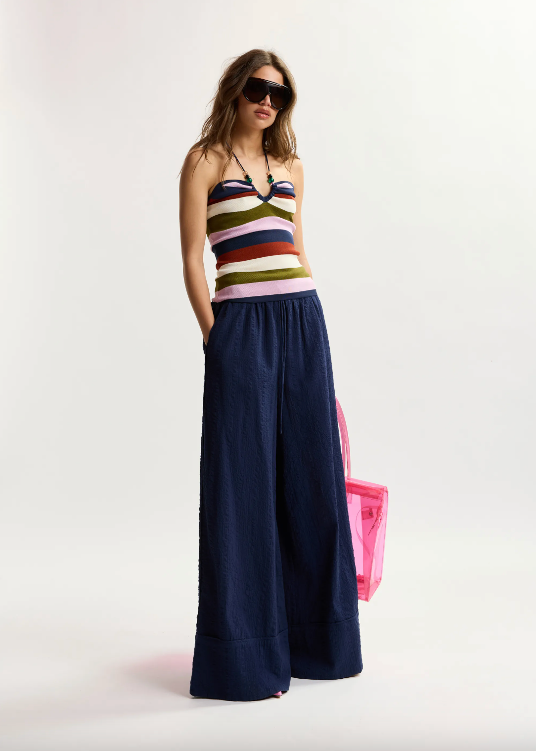 Essentiel Antwerp Jomery Wide Pants - Patriot Blue