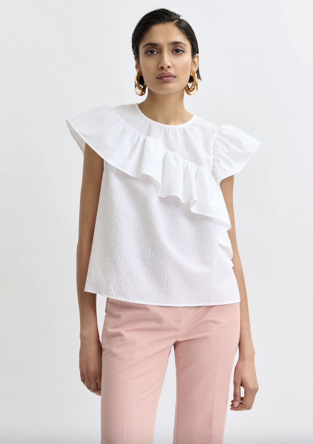 Essentiel Antwerp Joo Joo Ruffle Top in White