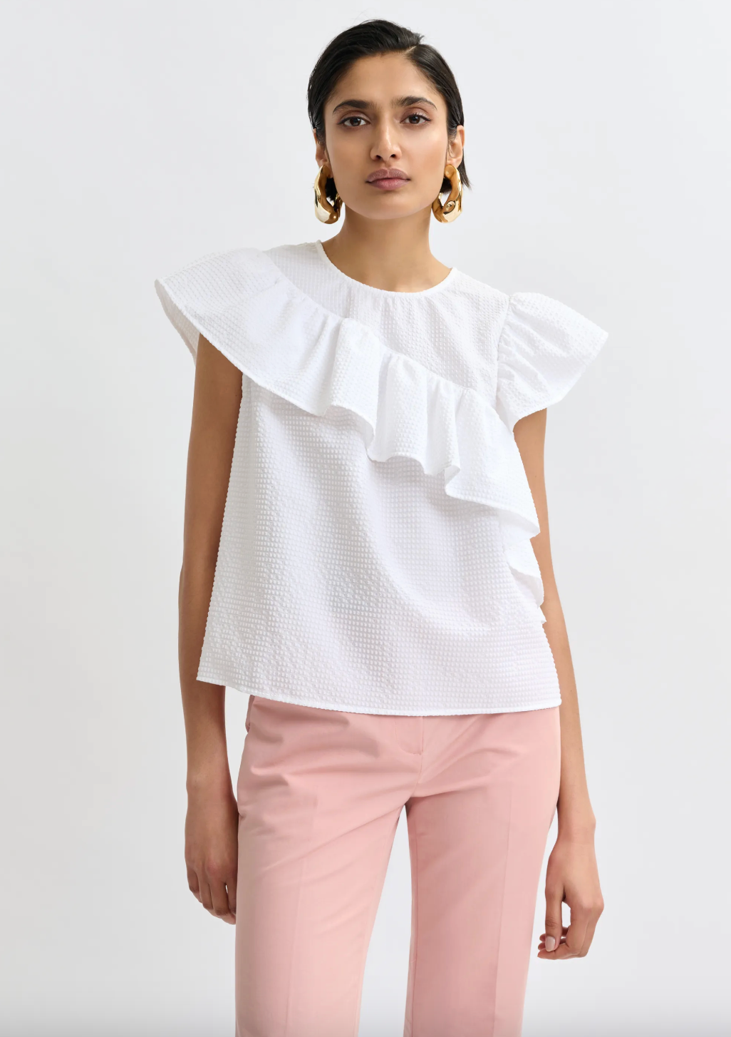 Essentiel Antwerp Joo Joo Ruffle Top in White