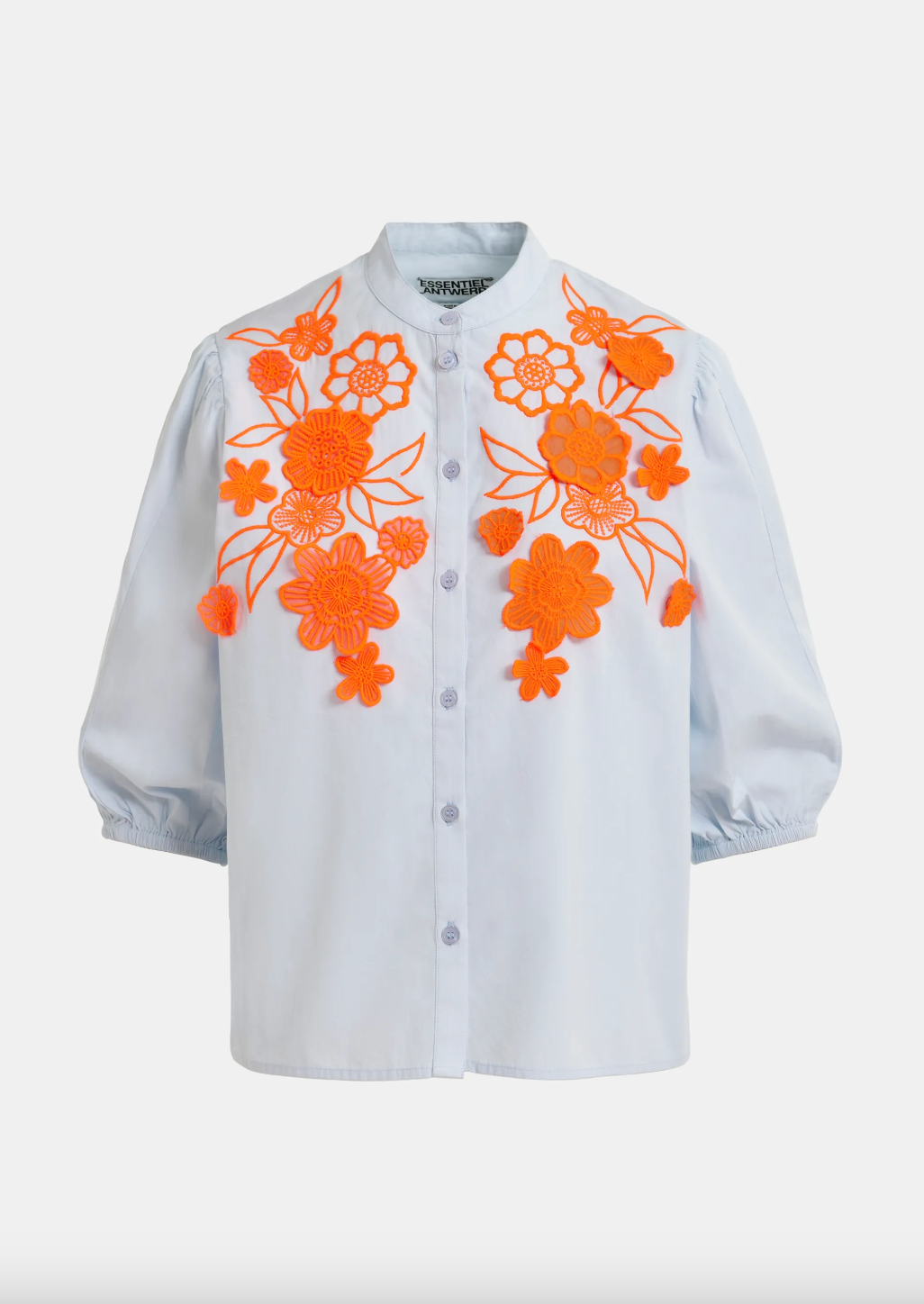 Essentiel Antwerp Jorja Applique Flower Shirt in Lake View