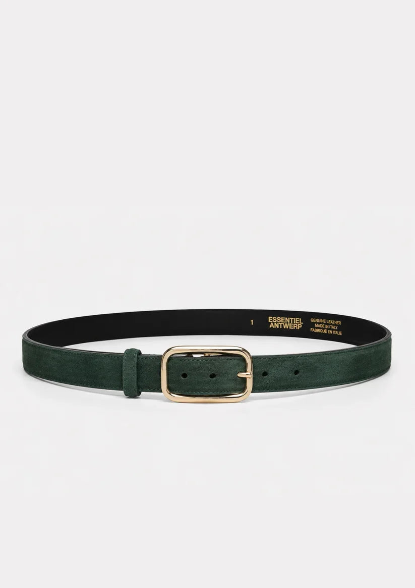 Essentiel Antwerp Kusual Leather Belt - Forest Whisper