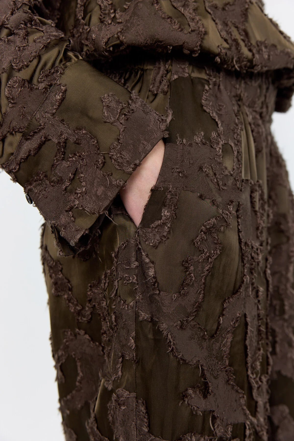 Levete Room Niko Textured Trousers in Coffee