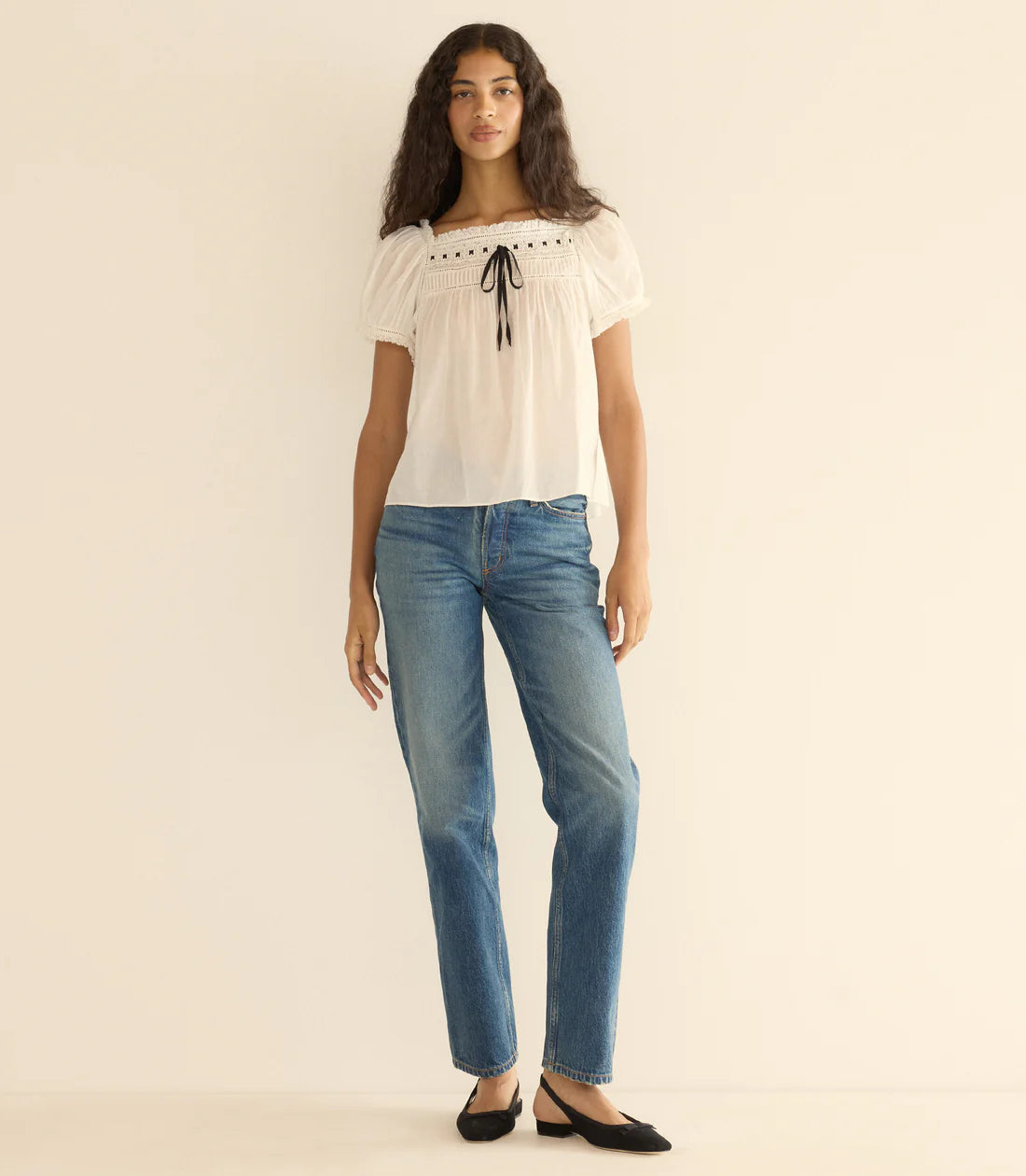 DÔEN Fleurine Top in Salt