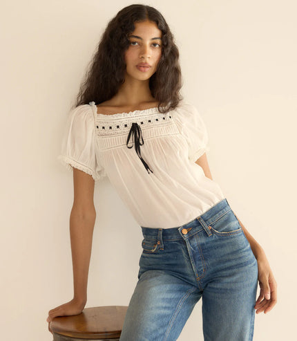 DÔEN Fleurine Top in Salt