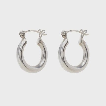 Freya Rose Mini Hoops in Silver