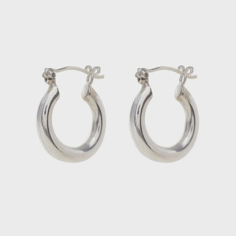 Freya Rose Mini Hoops in Silver