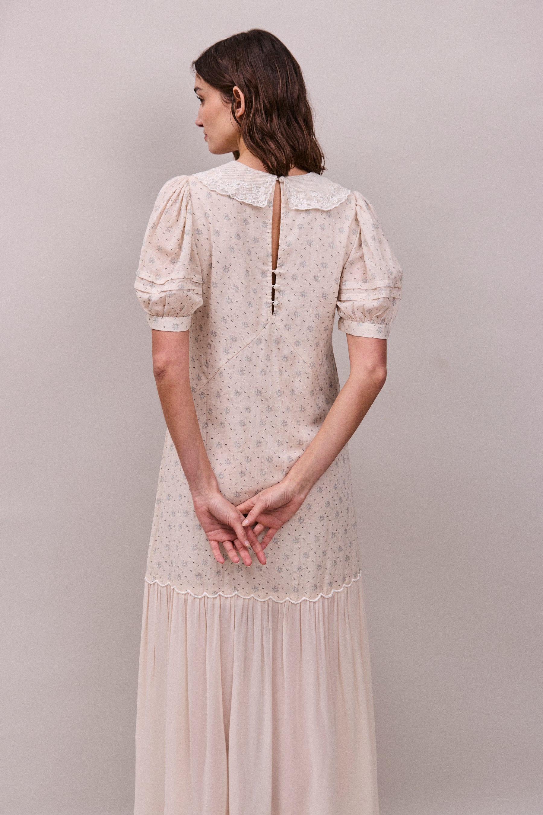 Faune Deco Dress in Cornflower Print