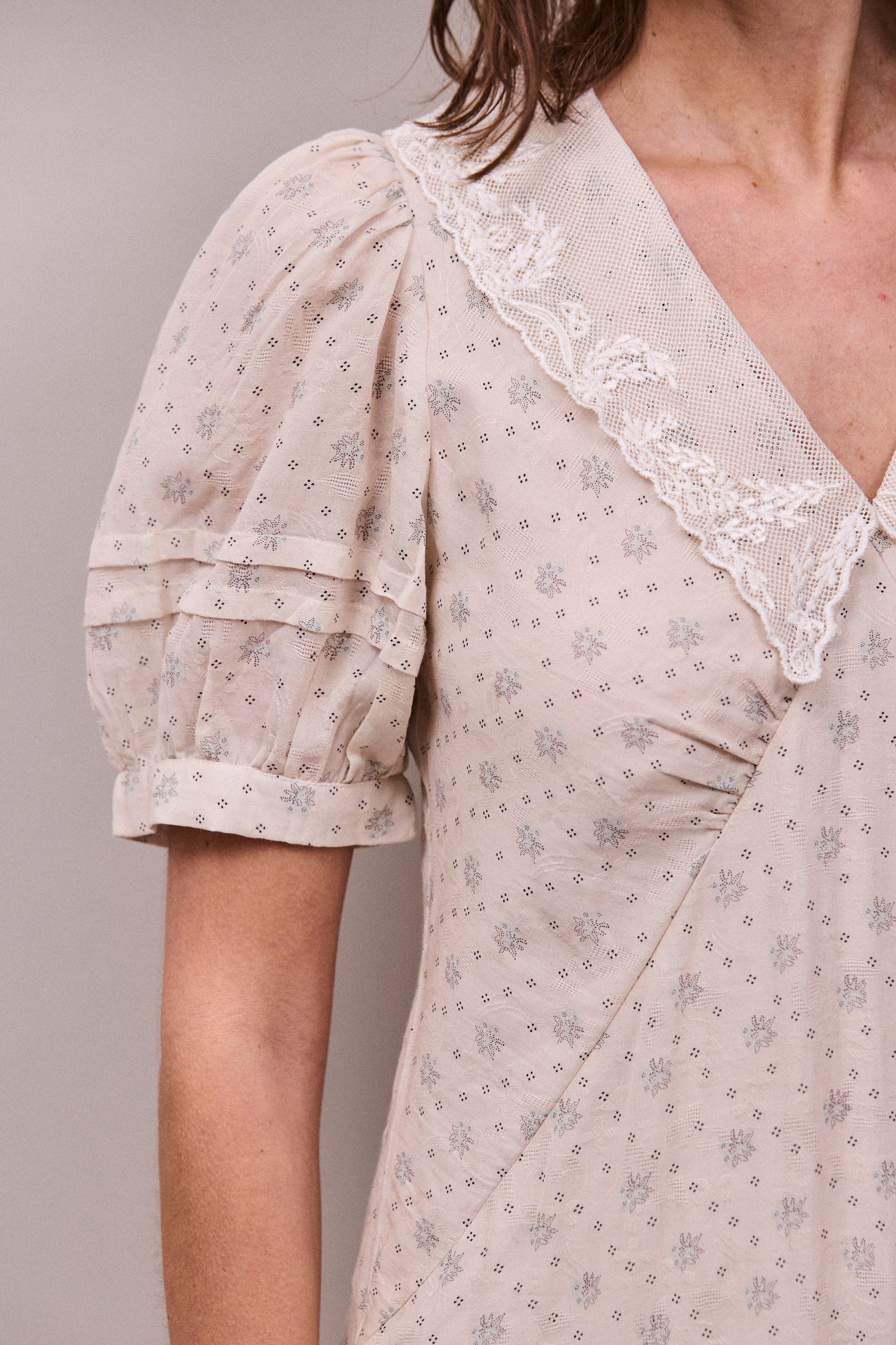 Faune Deco Dress in Cornflower Print