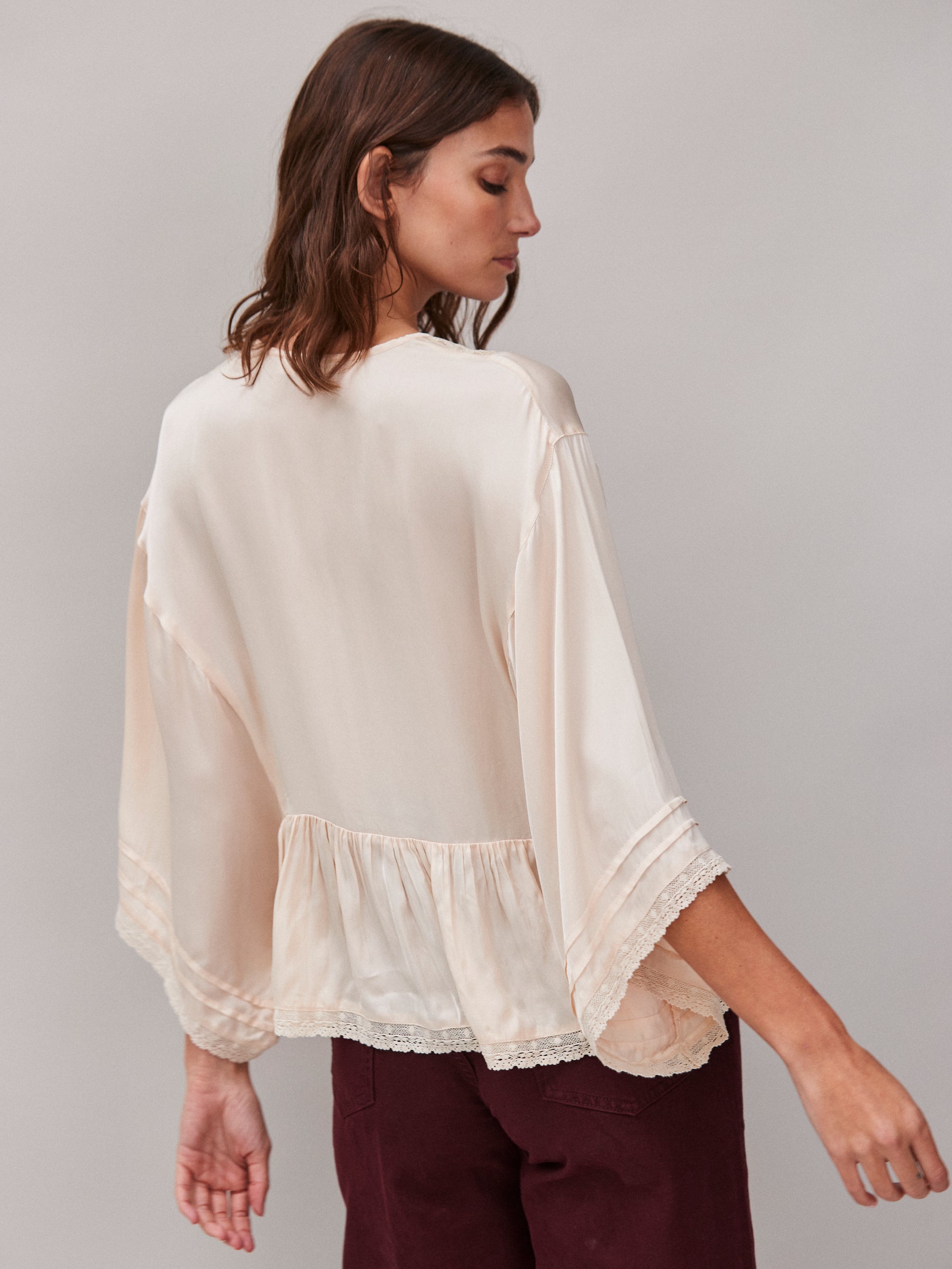 Faune Honeysuckle Blouse in Natural Blush