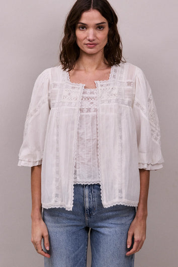 Faune Lulu Bed Jacket in White