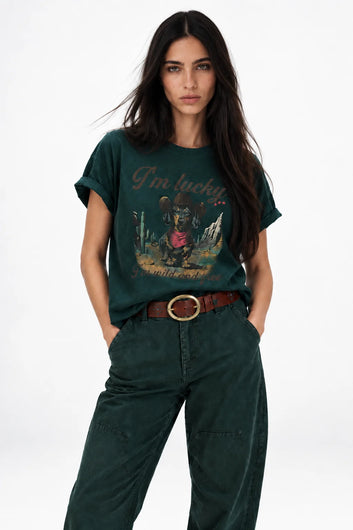 Five Jeans Dog Tee - Evergreen